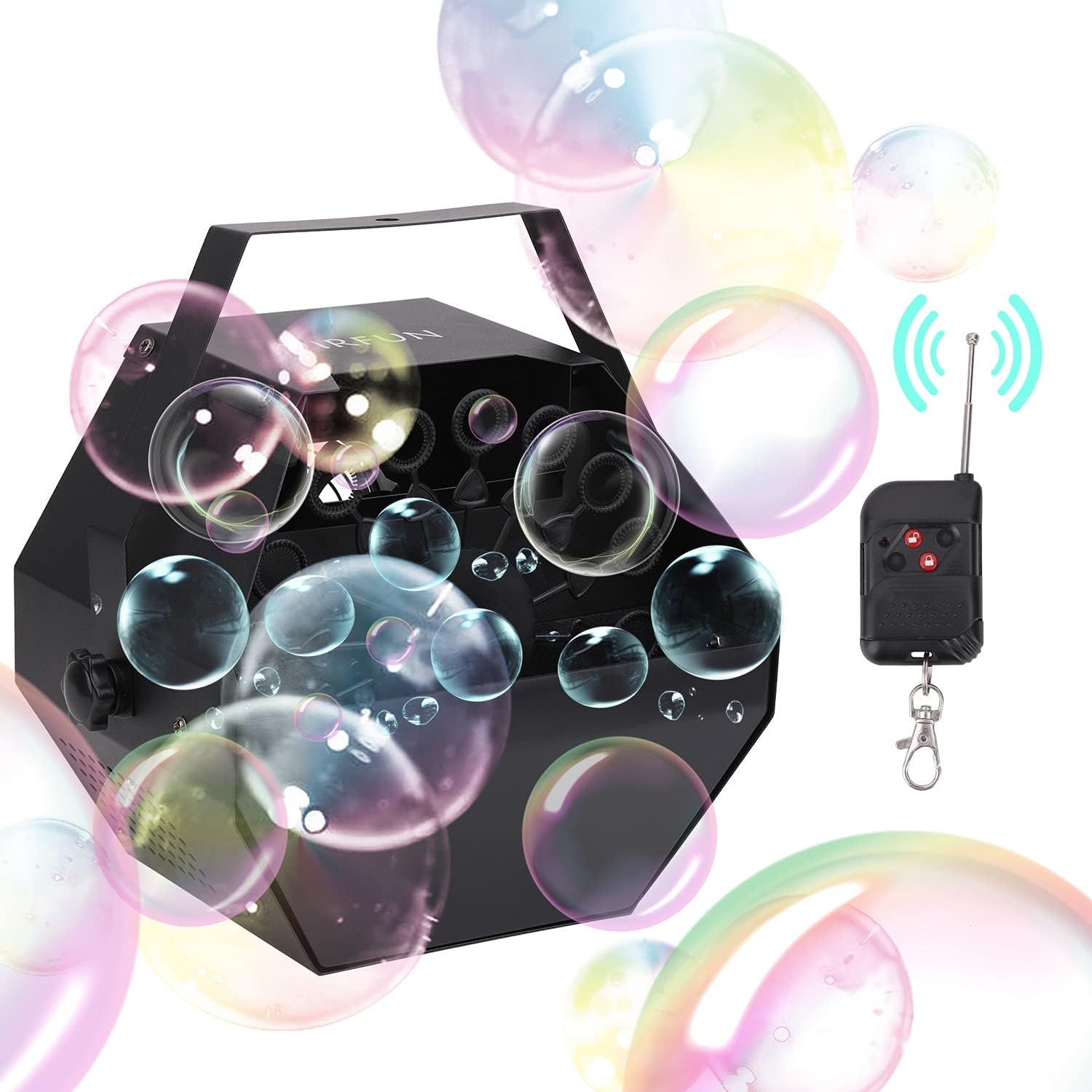 Virfun Professional Metal Bubble Machine with Wireless Remote